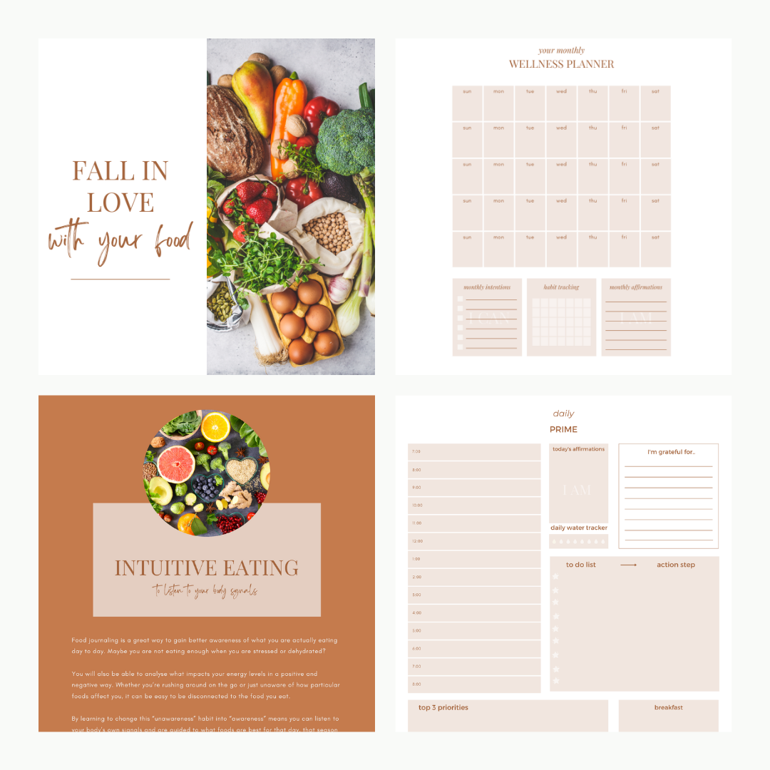 The Wellness Primer: 360 Life Planner [PDF] I Journal I Daily Self Care I Fitness I Intuitive Eating I Mindfulness - FREE delivery
