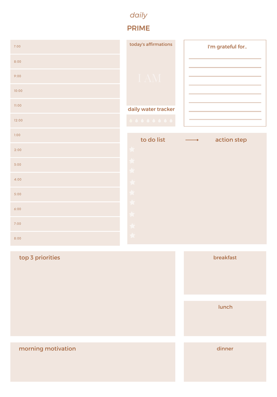 The Wellness Primer: 360 Life Planner [PDF] I Journal I Daily Self Care I Fitness I Intuitive Eating I Mindfulness - FREE delivery